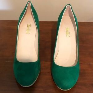 Zbeibei Emerald Green Wedges